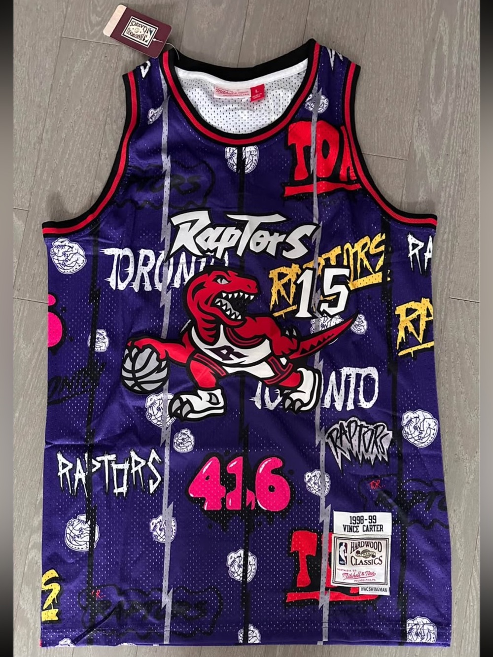 Vince Carter #15 Purple Toronto Raptors Swingman - LARGE